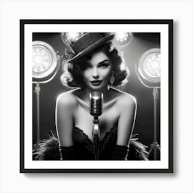 1920's Burlesque Dancer ~Reimagined 41 Art Print