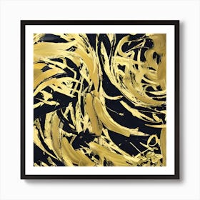 Swirling Gold Art Print