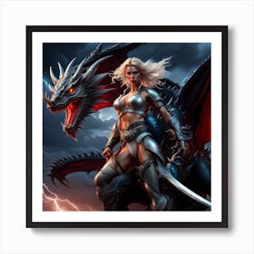 Dragon queen Art Print