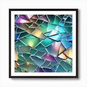 Broken Glass Background 15 Art Print