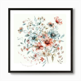 Watercolor Flowers 38 Art Print