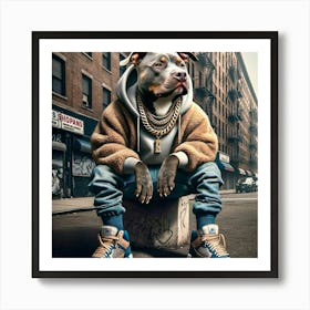 Hip Hop Dog 5 Art Print