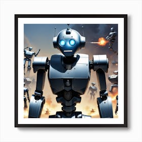 Robots In The Desert 5 Art Print