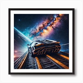 Space Car Art Print