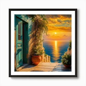 Sunset By The Sea 2 Art Print