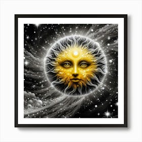 Sun's Face Art Print