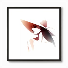 Woman In A Hat 14 Art Print