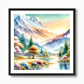 Asian Landscape Painting 53 Art Print