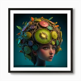 Fruity Head Art Print