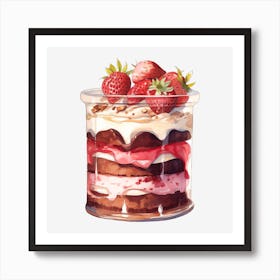 Strawberry Cake In A Glass 2 Affiche