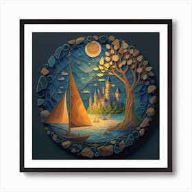 Sailboat On The Water Art Print