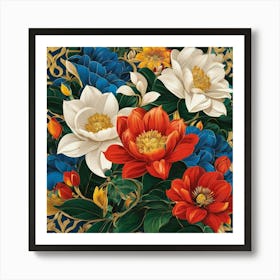 Russian Flowers Art Print