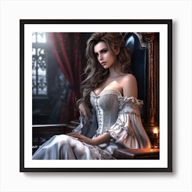 Aerith White Gown Art Print