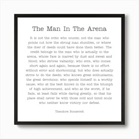 The man in the arena speech 1 Póster