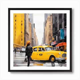 New York City Taxi Art Print