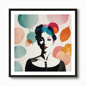 Woman With Blue Hair Affiche