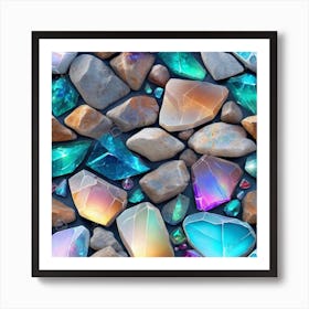 Colorful Stones Seamless Pattern Art Print