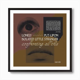 Isolated Little Stranger Art Print