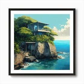 Casa Frente Al Mar Art Print