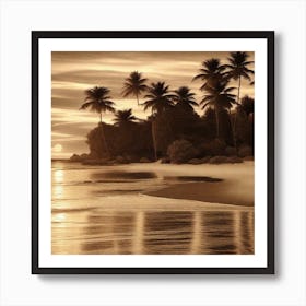Sunset On The Beach 857 Art Print