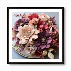 Paper Flower Arrangement Art Print