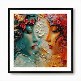 Two Women Art Print