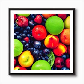 Colorful Fruits Art Print