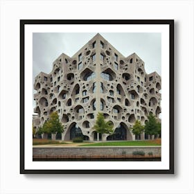 Building With A Lot Of Holes 1 Art Print