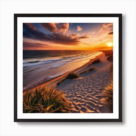 Sunset At The Beach 190 Art Print