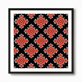 Red Waves Art Print