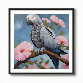 Parrot On A Branch Art Print