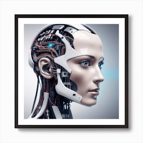 Robot Head 20 Art Print