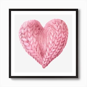 Knitted Heart Art Print