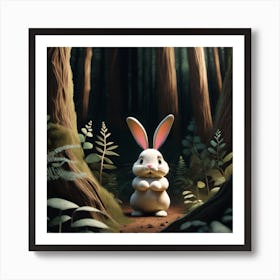 Rabbit In The Woods 22 Art Print