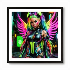 Neon Angel 24 Art Print