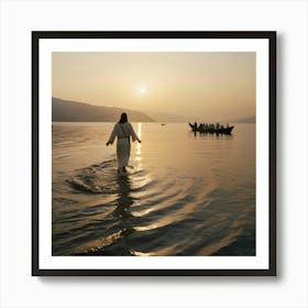 Jesus Walking In The Water 8 Poster