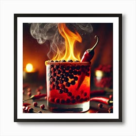 Sovereign Flame Fire Spirit Cocktail Art Print