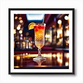 Cocktail At The Bar 3 Art Print