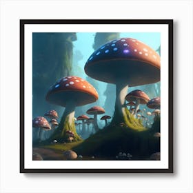 Mushroom Forest Poster