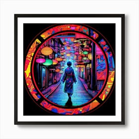 Asian Street Scene 1 Art Print