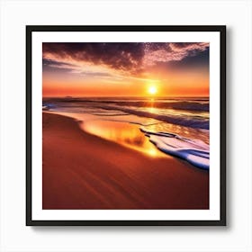 Sunset On The Beach 980 Art Print