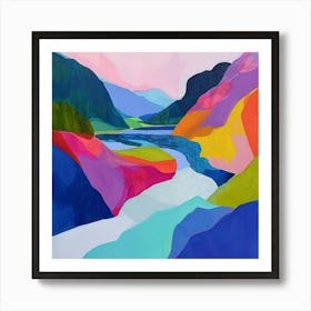 Colourful Abstract Fiordland National Park New Zealand 2 Art Print