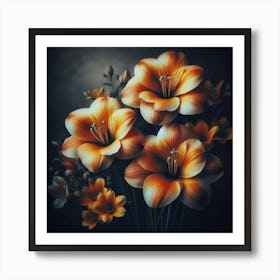 Orange Lilies Art Print