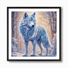 Wolf In The Snow Art Print