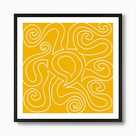 Yellow Octopus Art Print