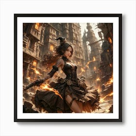 Sexy Gorgeous  Steampunk Witch #9 Art Print