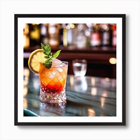 Cocktail On A Bar 2 Art Print