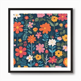 Floral Pattern 2 Art Print