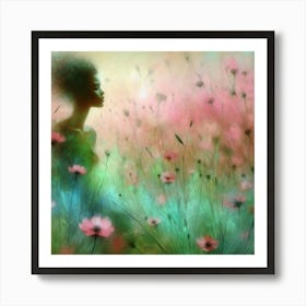 abstract woman Art Print