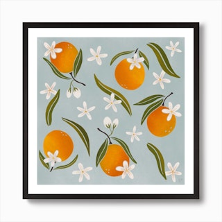 Oranges Square Art Print